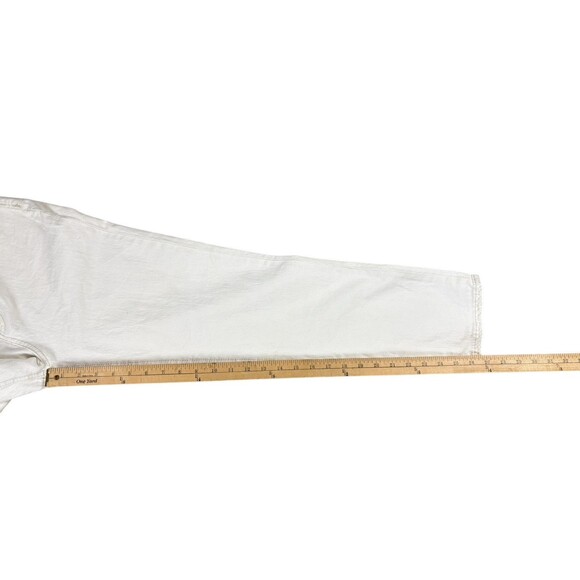 J. Crew Premium Edition High Rise Straight Jeans Women's Sz 26 White Button Fly - Picture 9 of 13